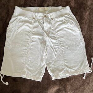 Womens Sonoma Shorts Life+Style Size6 Petite Linen Blend Modern Skimmer Pockets